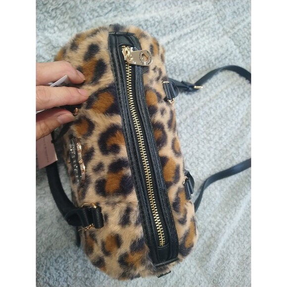 Juicy Faux Fur Leopard Satchel Bag Y2k Nwt - Picture 5 of 11